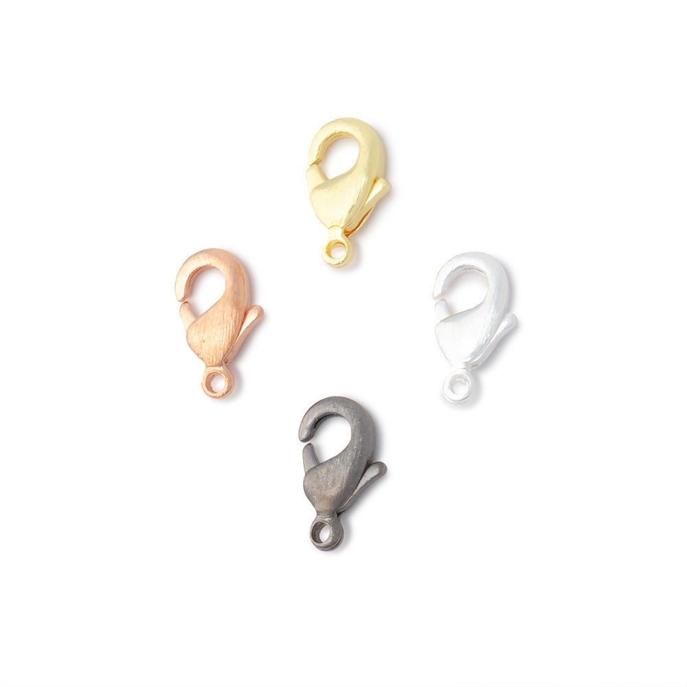 10mm Brushed Lobster Clasps - Set of 10 - AtlantaFindingsCompany