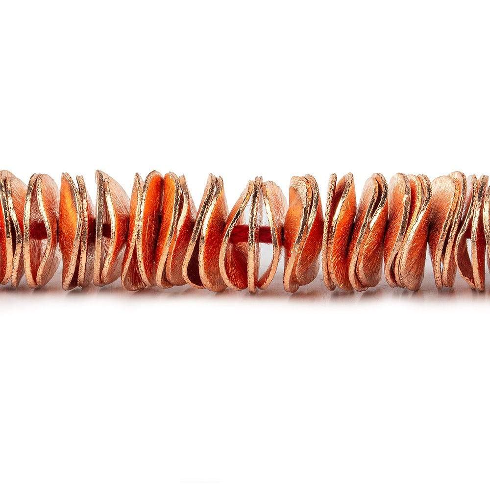 10mm Brushed Wavy Disc Spacer Beads - 8" Strand (Approx. 130 pcs) - AtlantaFindingsCompany