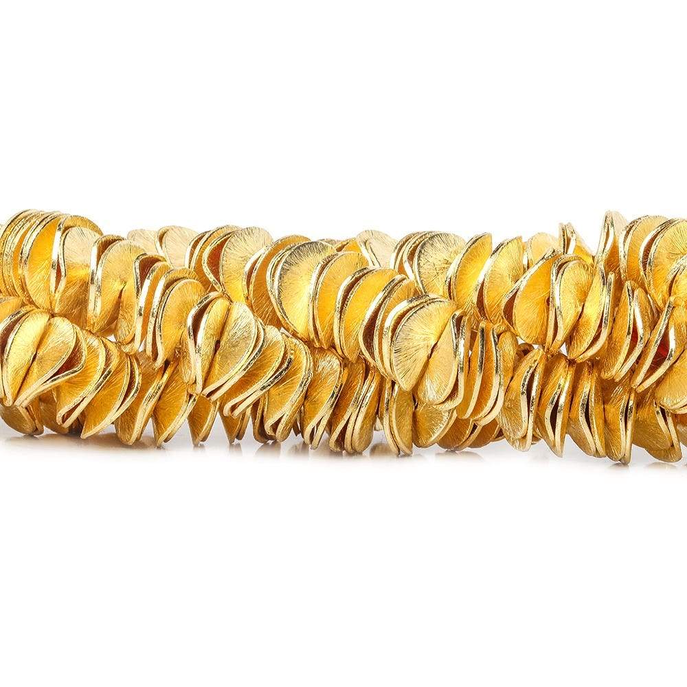10mm Brushed Wavy Disc Spacer Beads - 8" Strand (Approx. 130 pcs) - AtlantaFindingsCompany