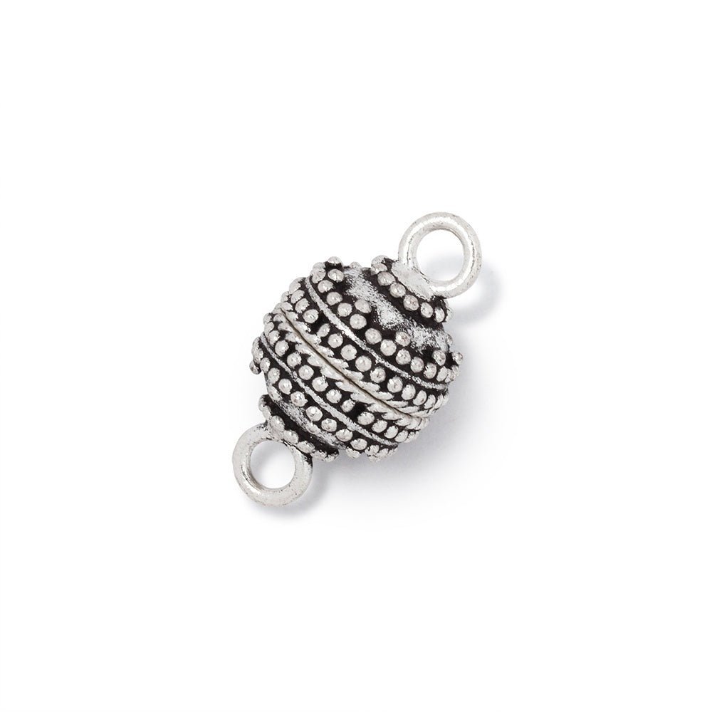 10mm Concentric Miligrain Magnetic Clasp - Premium Jewelry Finding (1 Piece) - AtlantaFindingsCompany