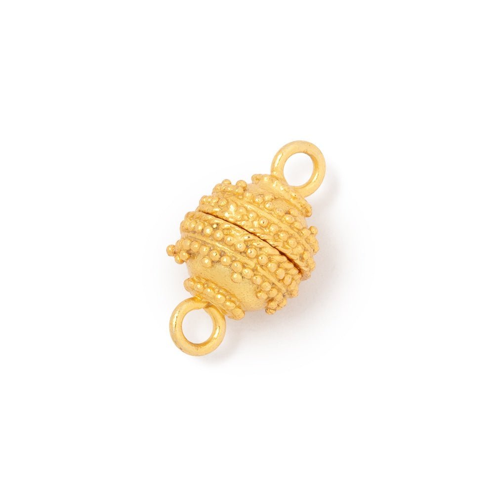 10mm Concentric Miligrain Magnetic Clasp - Premium Jewelry Finding (1 Piece) - AtlantaFindingsCompany