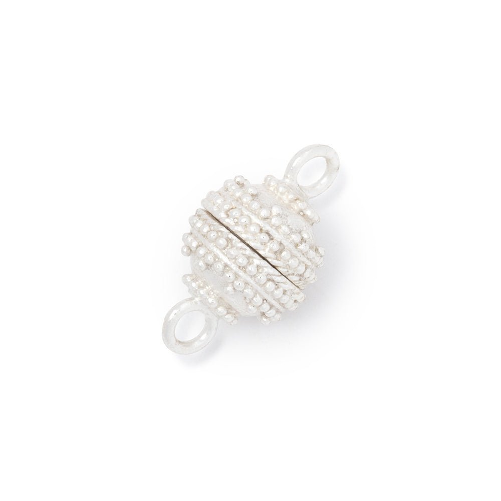 10mm Concentric Miligrain Magnetic Clasp - Premium Jewelry Finding (1 Piece) - AtlantaFindingsCompany