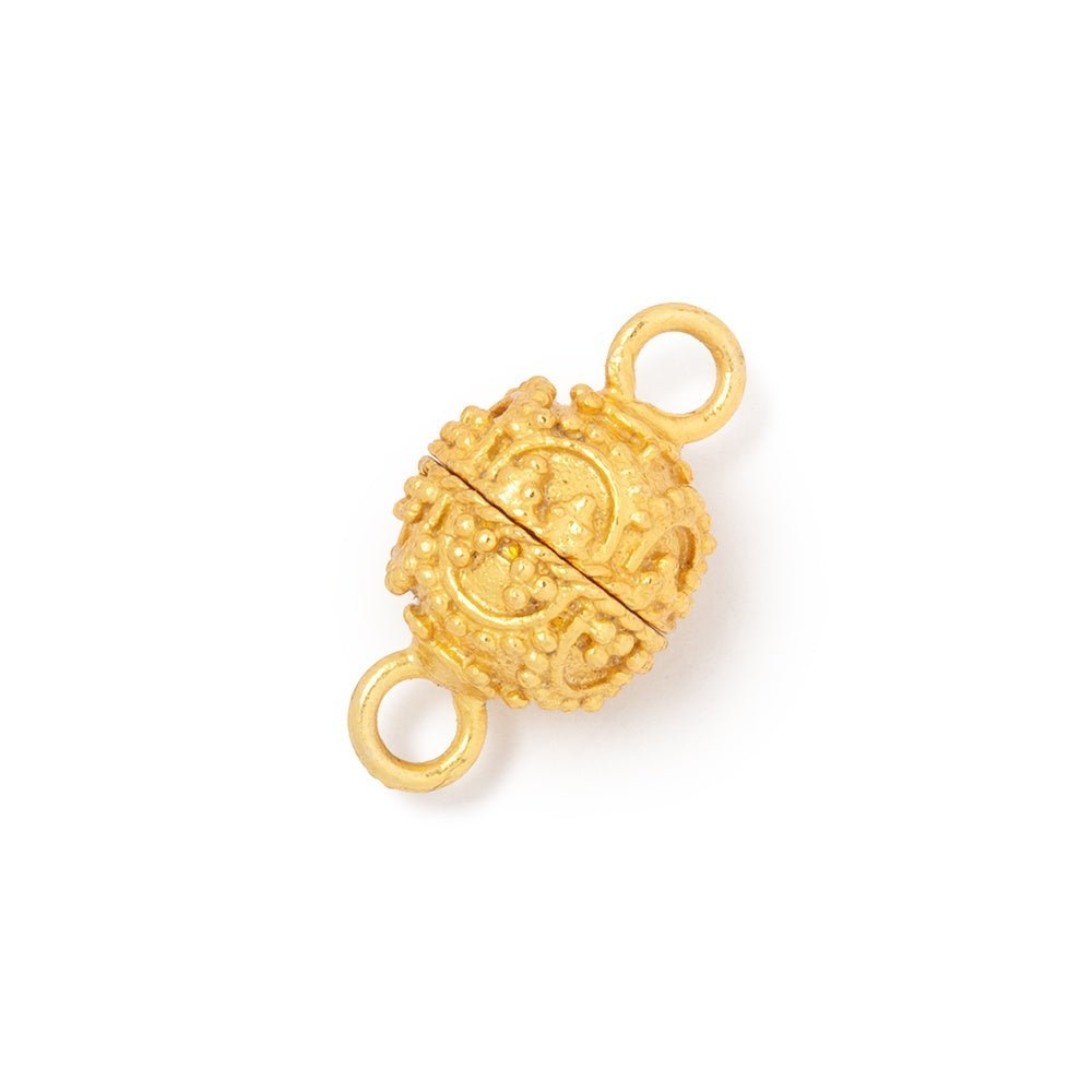 10mm Miligrain Arch Design Magnetic Clasp - High Quality Jewelry Finding - Available in Gold, Silver, and Antiqued Silver Plated - AtlantaFindingsCompany
