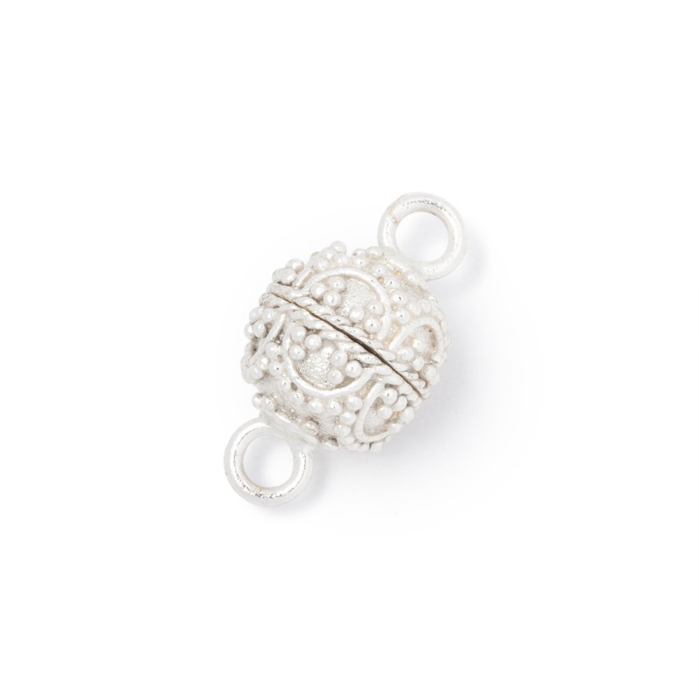 10mm Miligrain Arch Design Magnetic Clasp - High Quality Jewelry Finding - Available in Gold, Silver, and Antiqued Silver Plated - AtlantaFindingsCompany