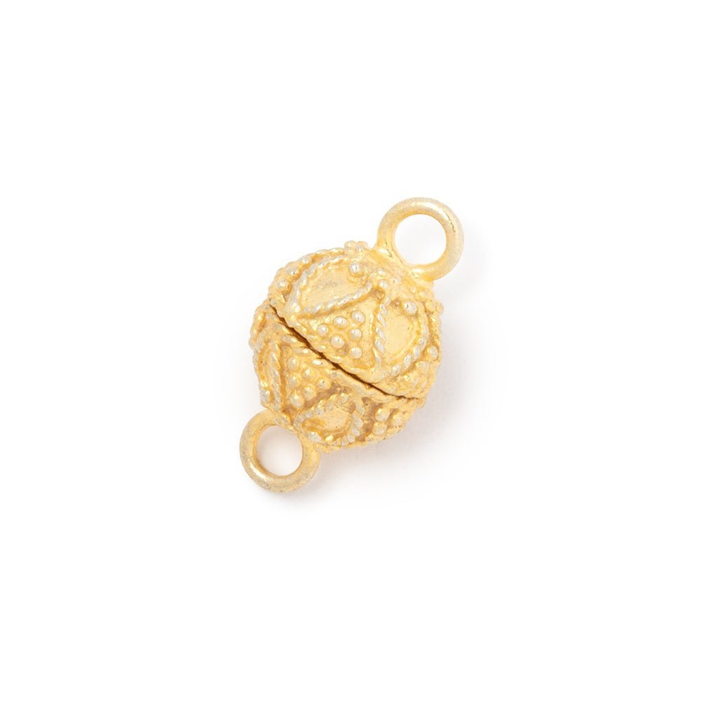 10mm Miligrain Pear Design Magnetic Clasp - High - Quality Jewelry Finding for Bracelets & Necklaces (1 Piece) - AtlantaFindingsCompany