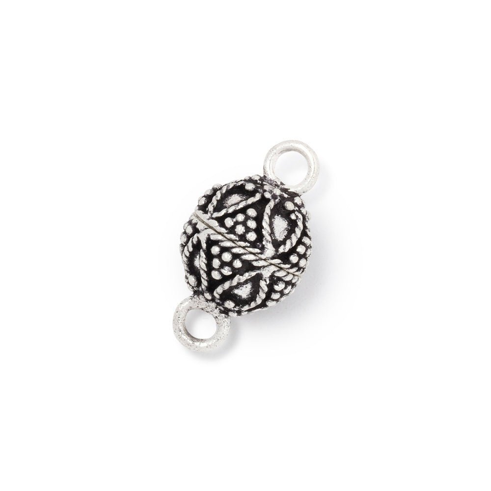 10mm Miligrain Pear Design Magnetic Clasp - High - Quality Jewelry Finding for Bracelets & Necklaces (1 Piece) - AtlantaFindingsCompany