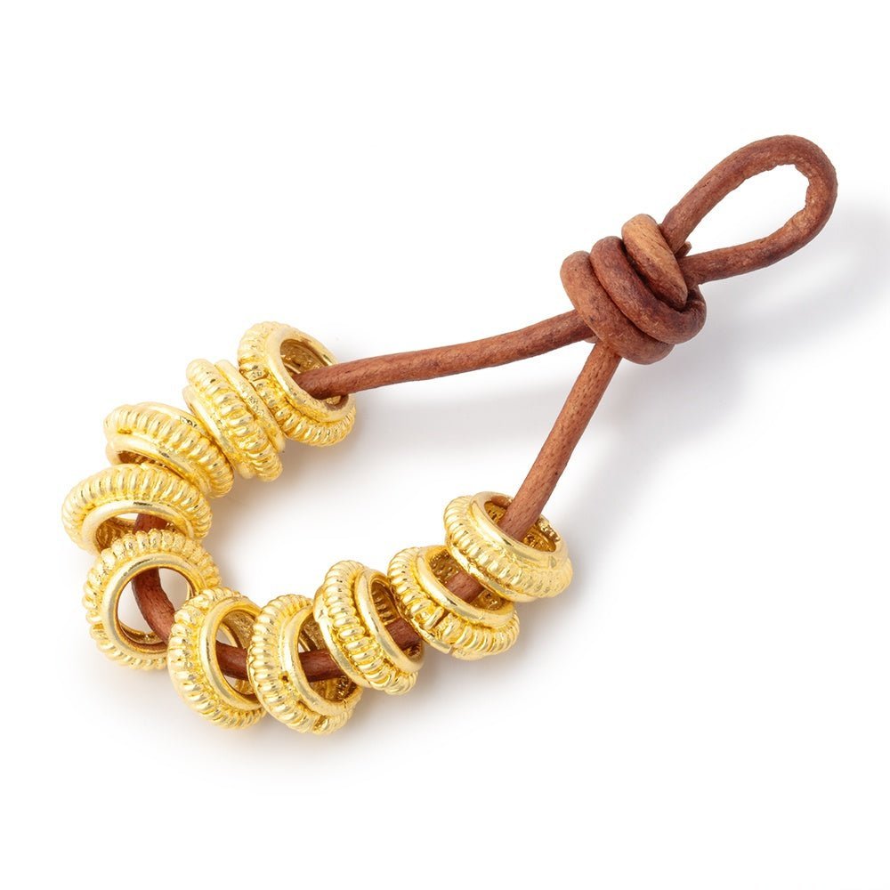 10mm Pinwheel Spacer Beads - Large Hole (Set of 10) - AtlantaFindingsCompany