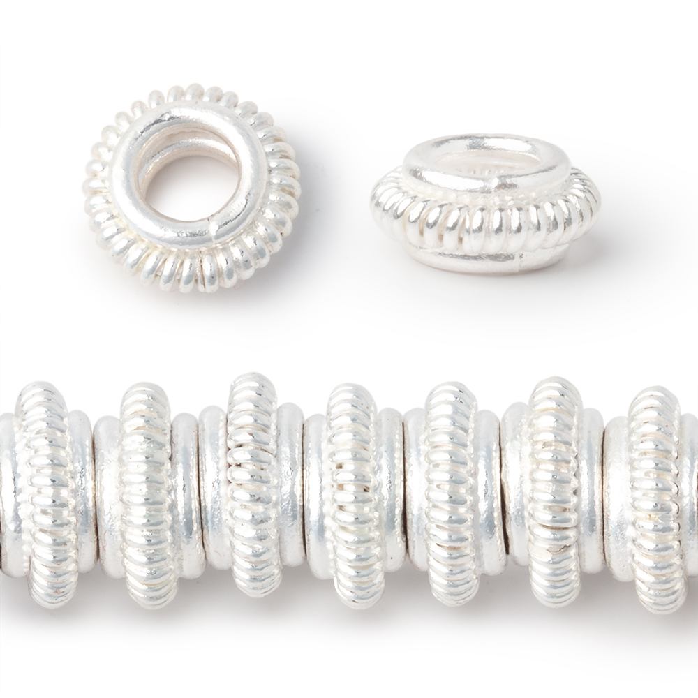 10mm Pinwheel Spacer Beads - 8 Inch Strand (Approx. 43 Beads) - AtlantaFindingsCompany