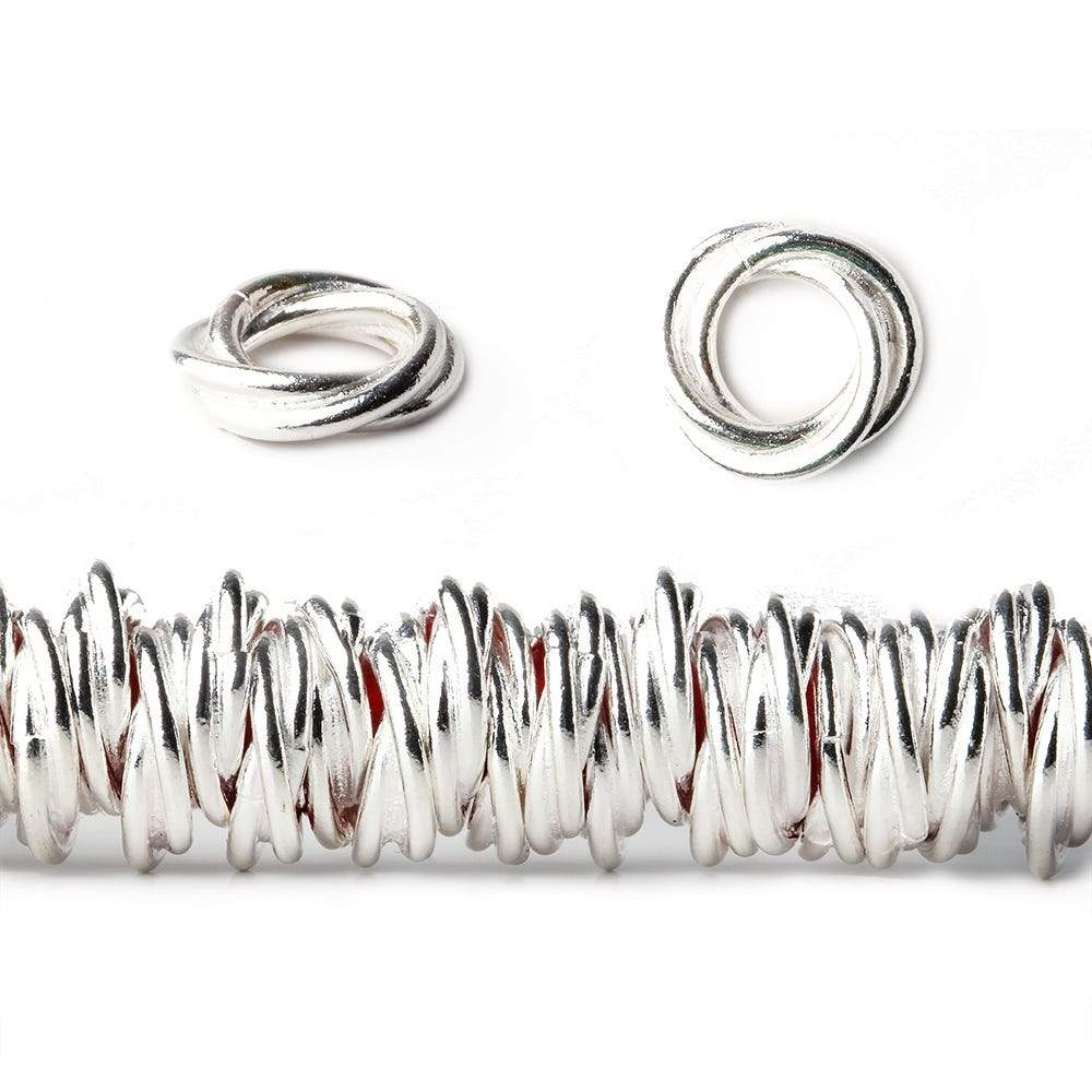 8" Strand of 10mm Plain Mobius Spacer Beads (5mm Hole) - AtlantaFindingsCompany