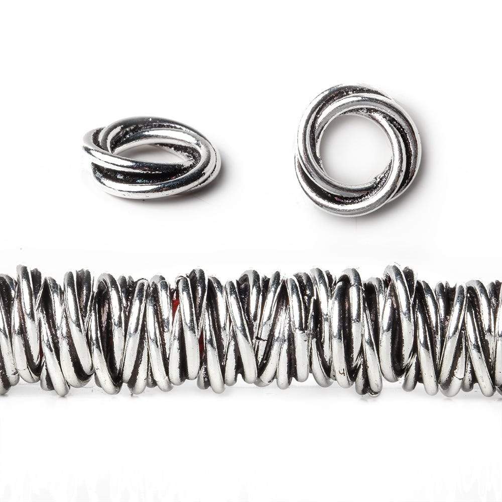 8" Strand of 10mm Plain Mobius Spacer Beads (5mm Hole) - AtlantaFindingsCompany