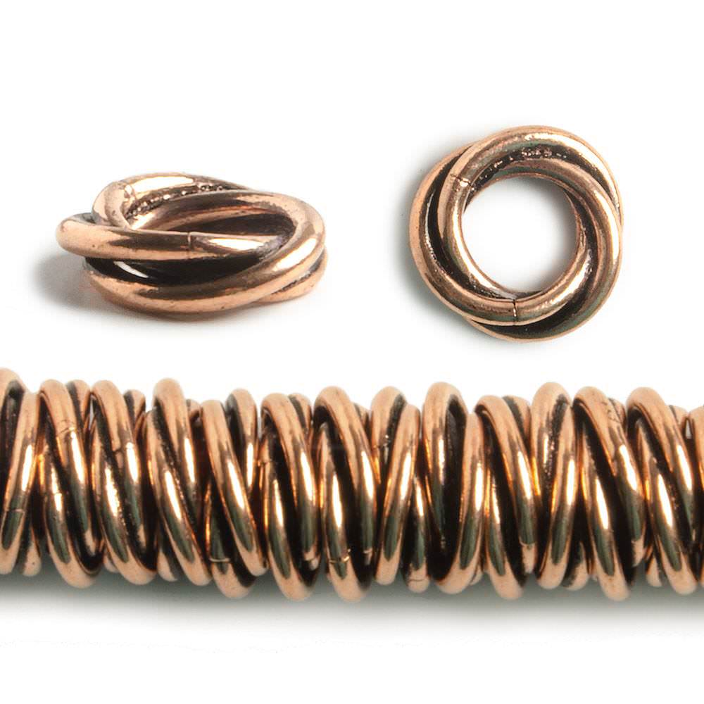 8" Strand of 10mm Plain Mobius Spacer Beads (5mm Hole) - AtlantaFindingsCompany