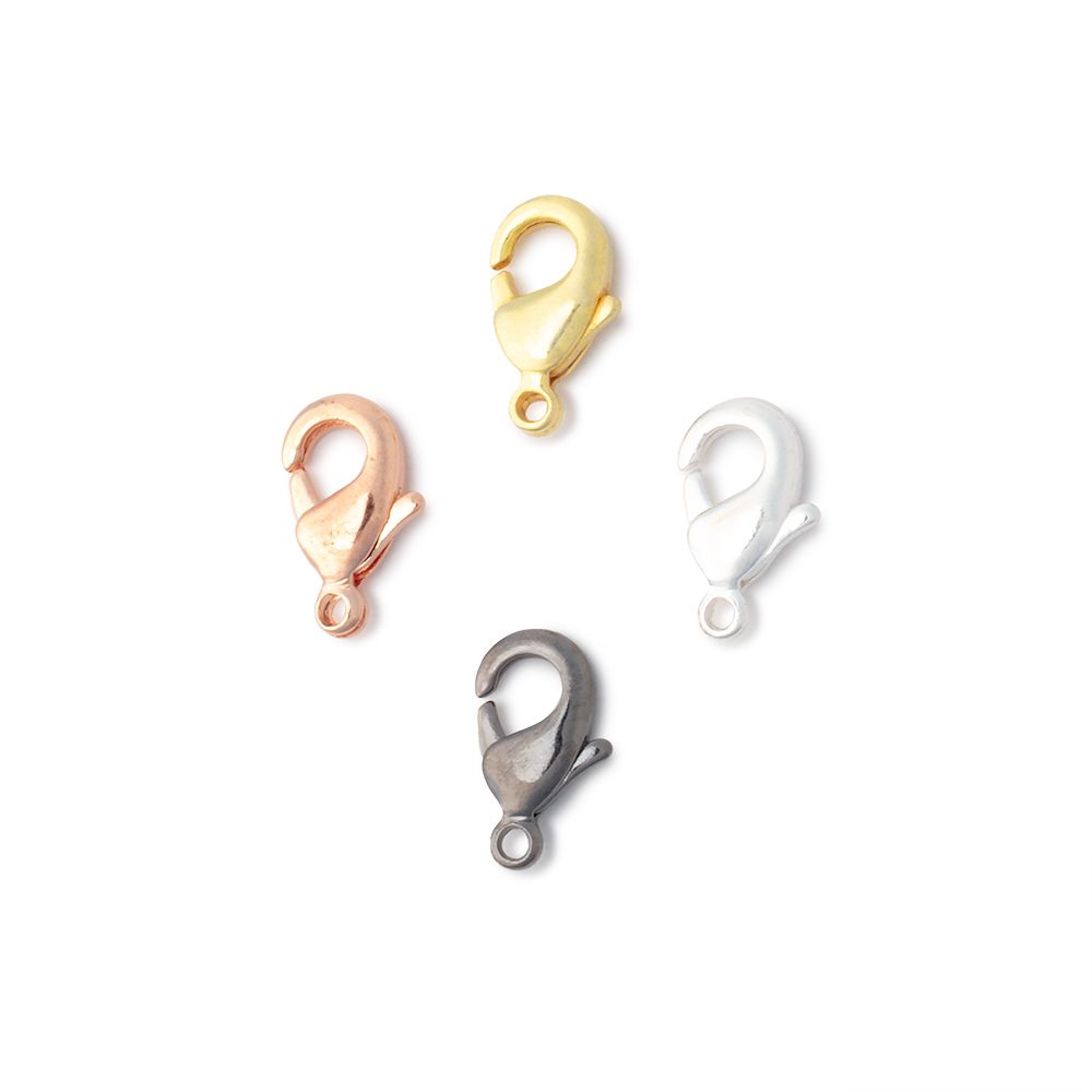 10mm Shiny Lobster Clasps - 10 Piece Set - AtlantaFindingsCompany
