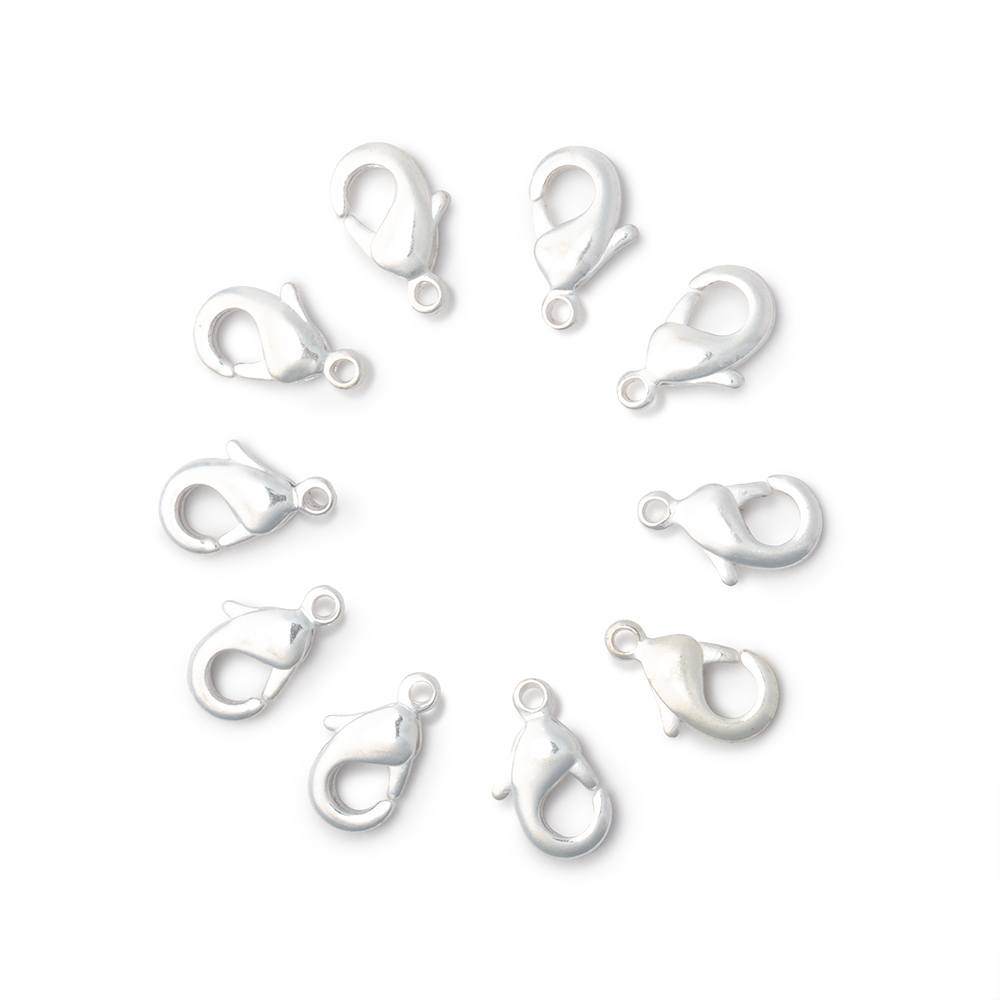 10mm Shiny Lobster Clasps - 10 Piece Set - AtlantaFindingsCompany