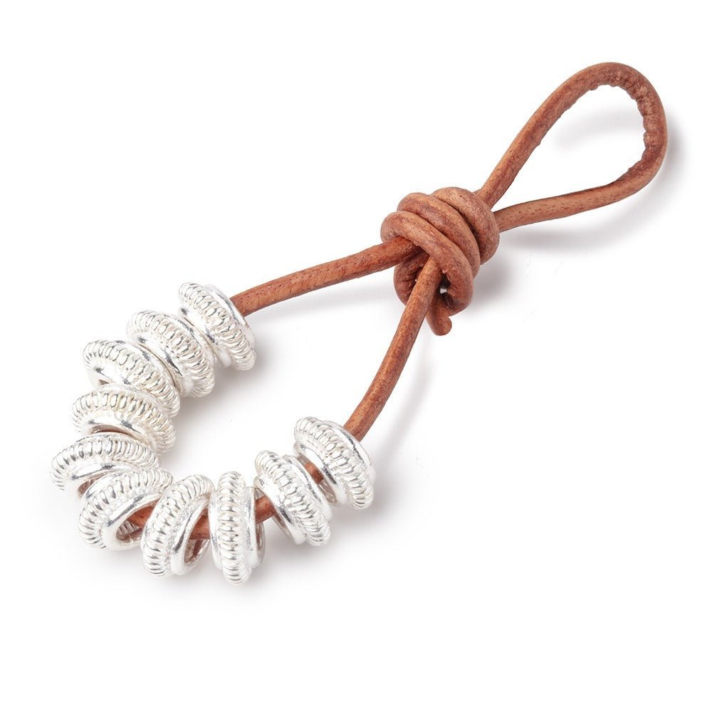 10mm Pinwheel Spacer Beads - Large Hole (Set of 10) - AtlantaFindingsCompany