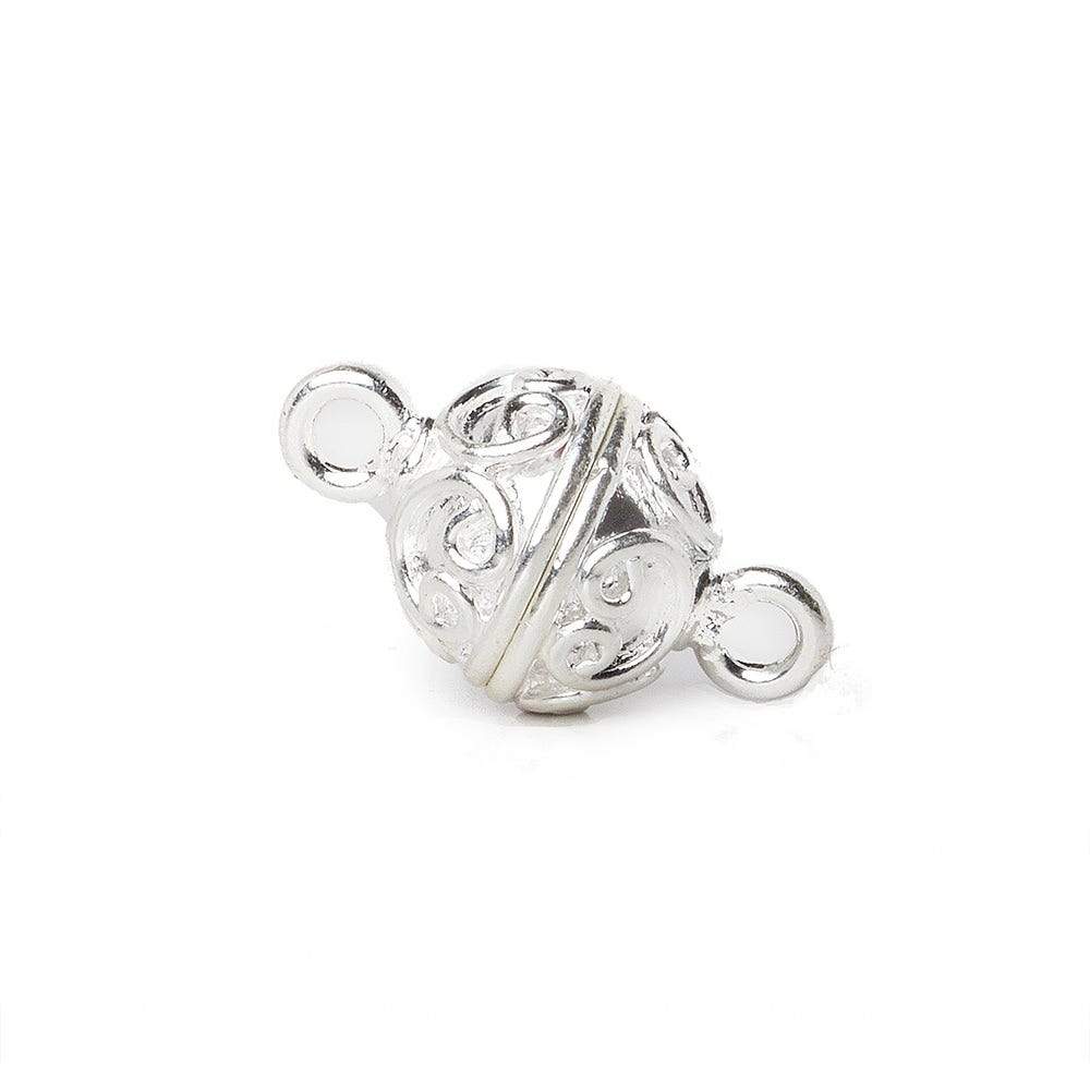 10mm Simple Scroll Design Magnetic Clasp - High - Quality Jewelry Finding for DIY Projects - AtlantaFindingsCompany