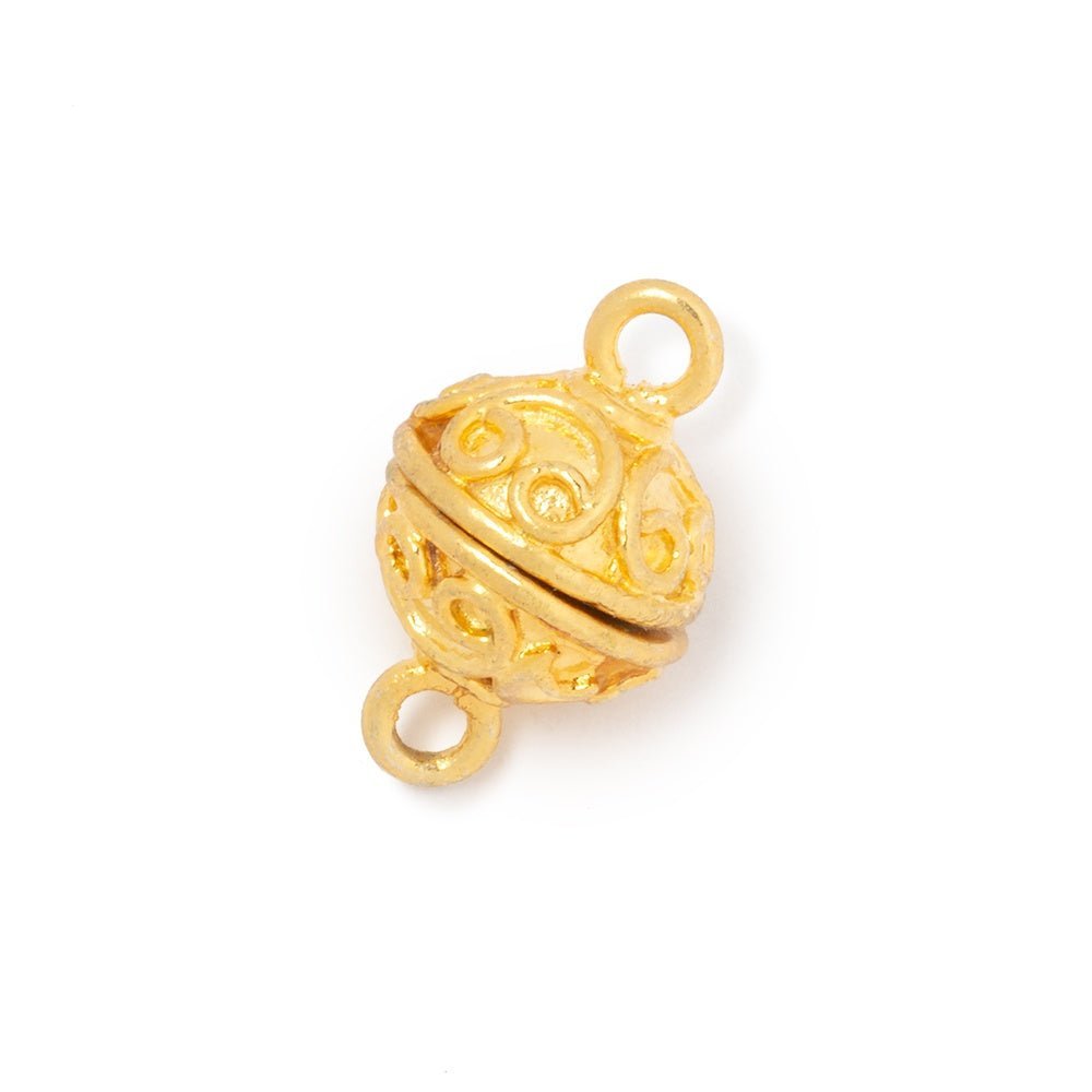 10mm Simple Scroll Design Magnetic Clasp - High - Quality Jewelry Finding for DIY Projects - AtlantaFindingsCompany