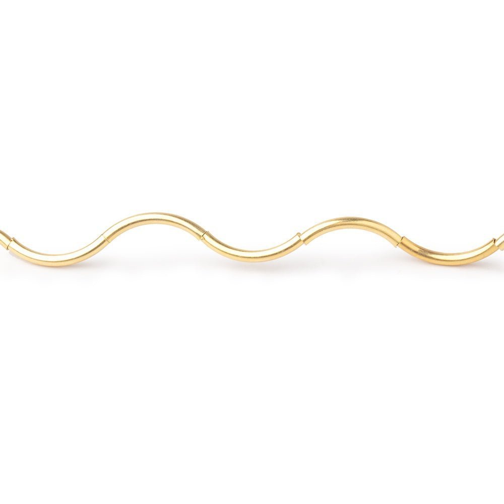 10mm x 1mm Curved Tube Beads - 32 Inch Strand (Approx. 80 Pieces) - AtlantaFindingsCompany