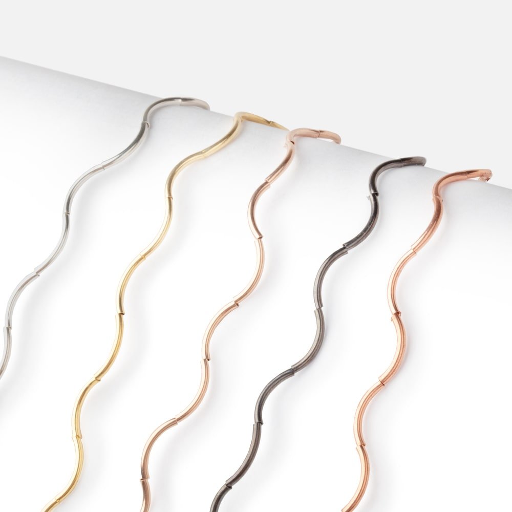 10mm x 1mm Curved Tube Beads - 32 Inch Strand (Approx. 80 Pieces) - AtlantaFindingsCompany