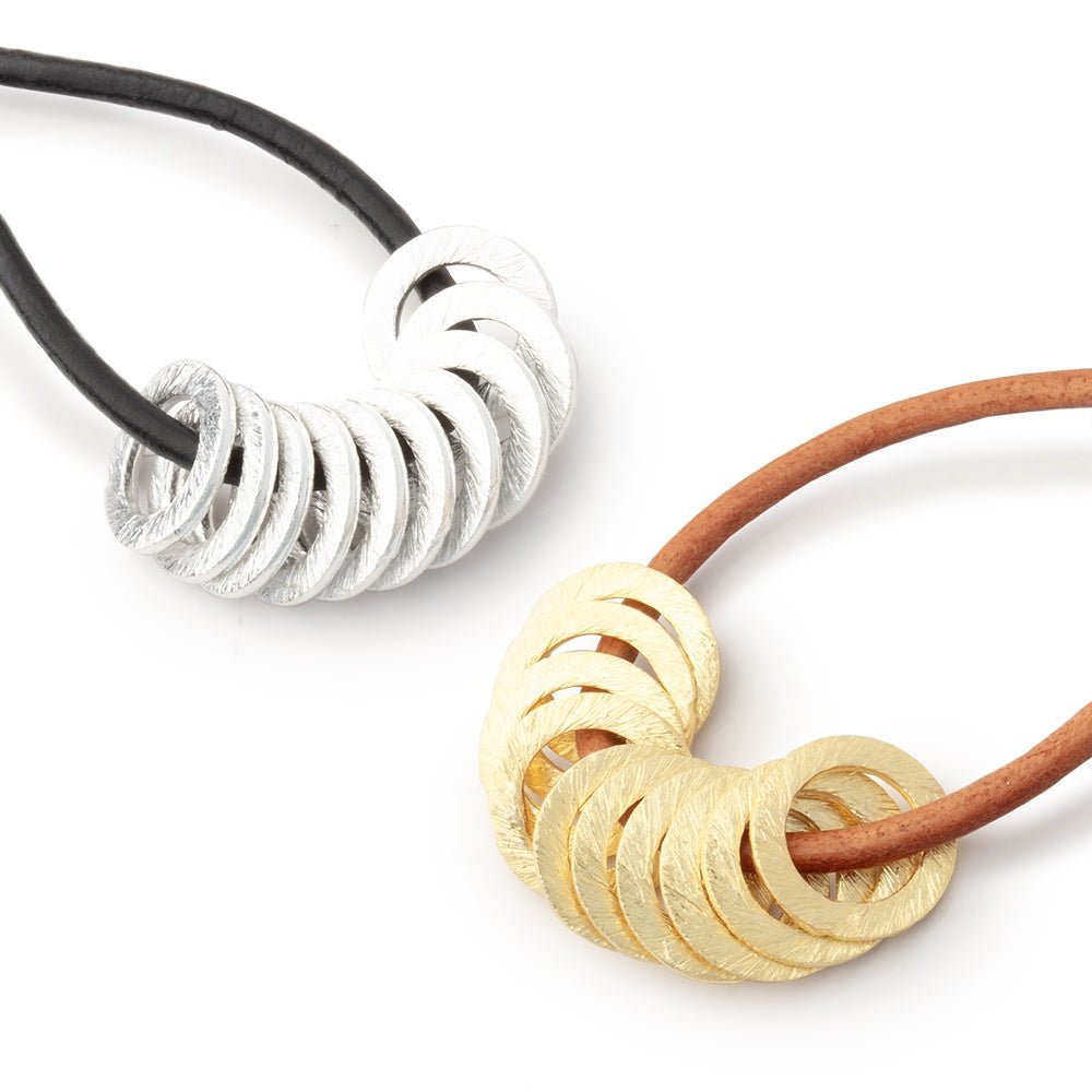 10mm Brushed Jump Ring Set of 10 - Atlanta Findings