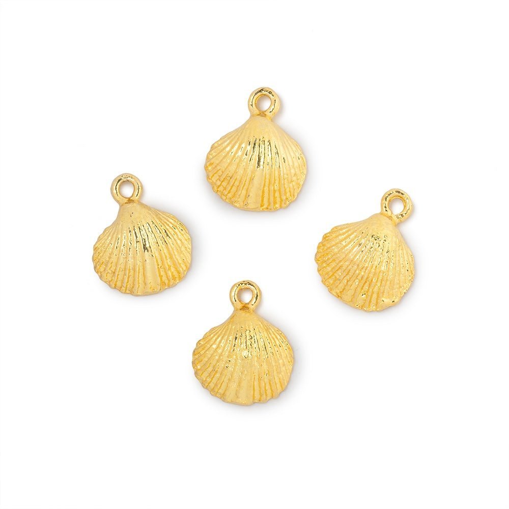 11mm Seashell Pendant Charm Set of 4 pieces - AtlantaFindingsCompany