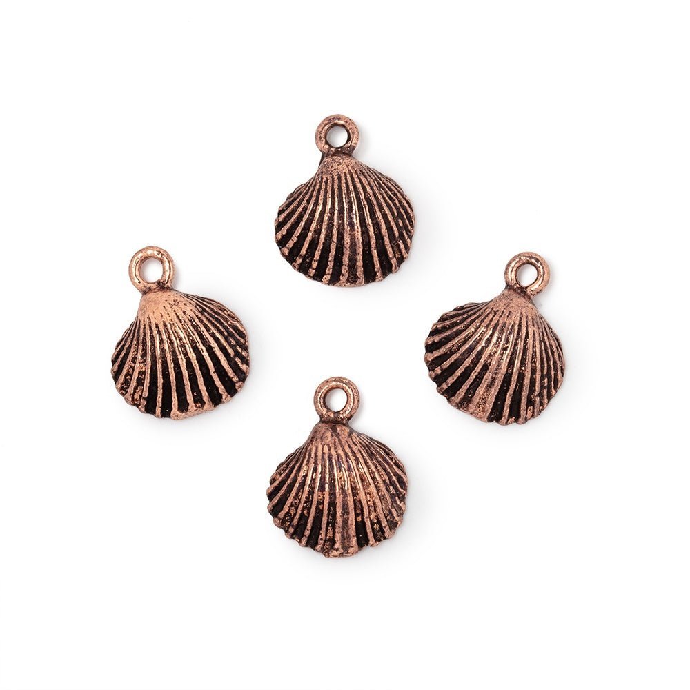 11mm Seashell Pendant Charm Set of 4 pieces - AtlantaFindingsCompany