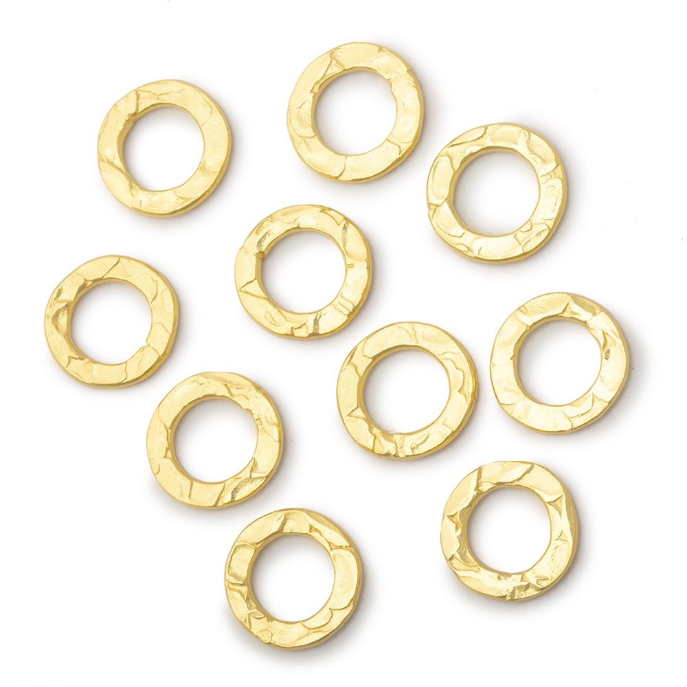 10mm Hammered Jump Ring Set of 10 - Atlanta Findings