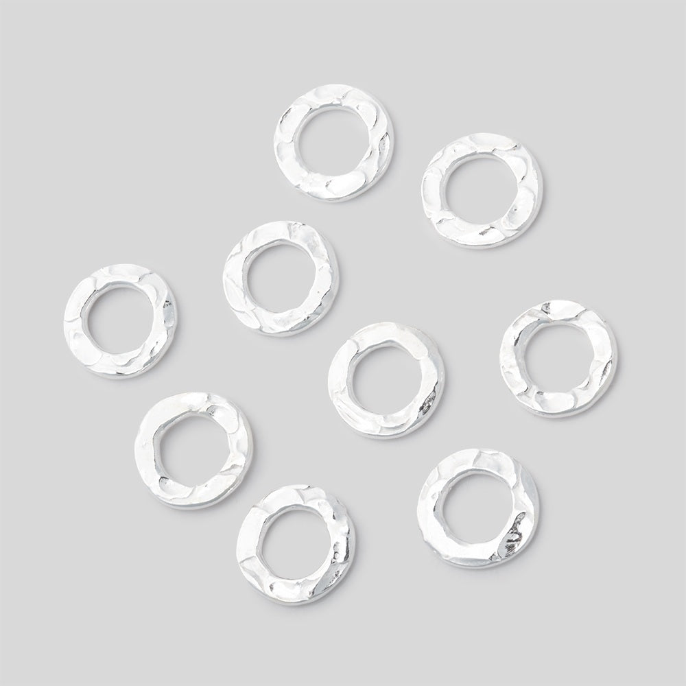 8mm Hammered Jump Ring Set of 10 - Atlanta Findings