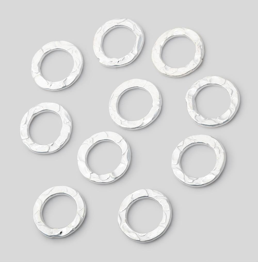 10mm Hammered Jump Ring Set of 10 - Atlanta Findings