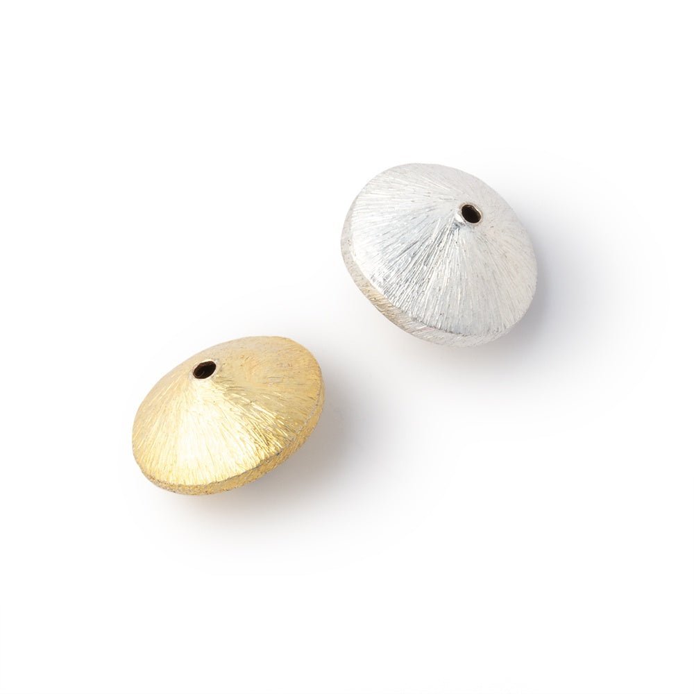 Set of 4 Brushed Disc Beads (12mm) - AtlantaFindingsCompany