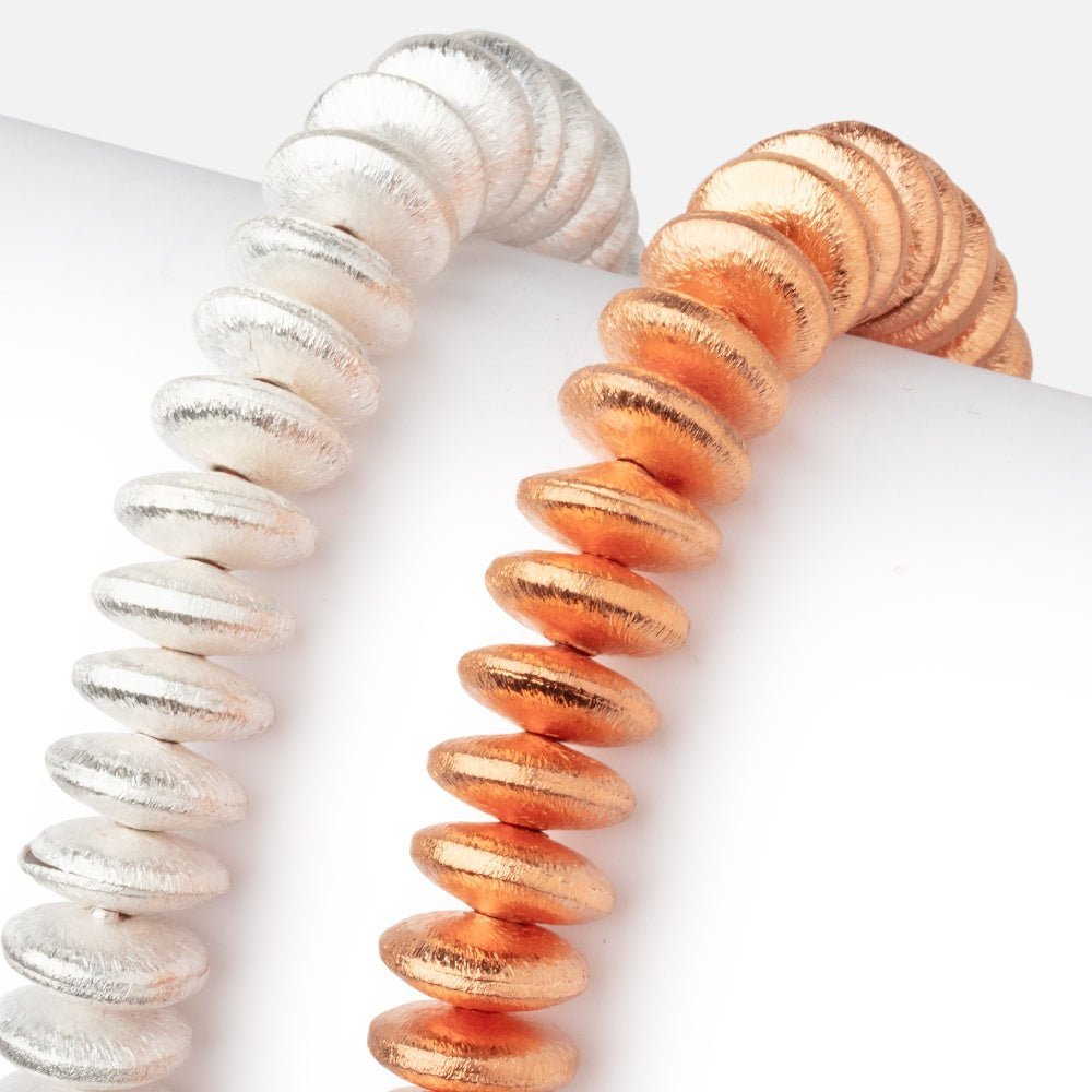 12mm Brushed Disc Beads - AtlantaFindingsCompany