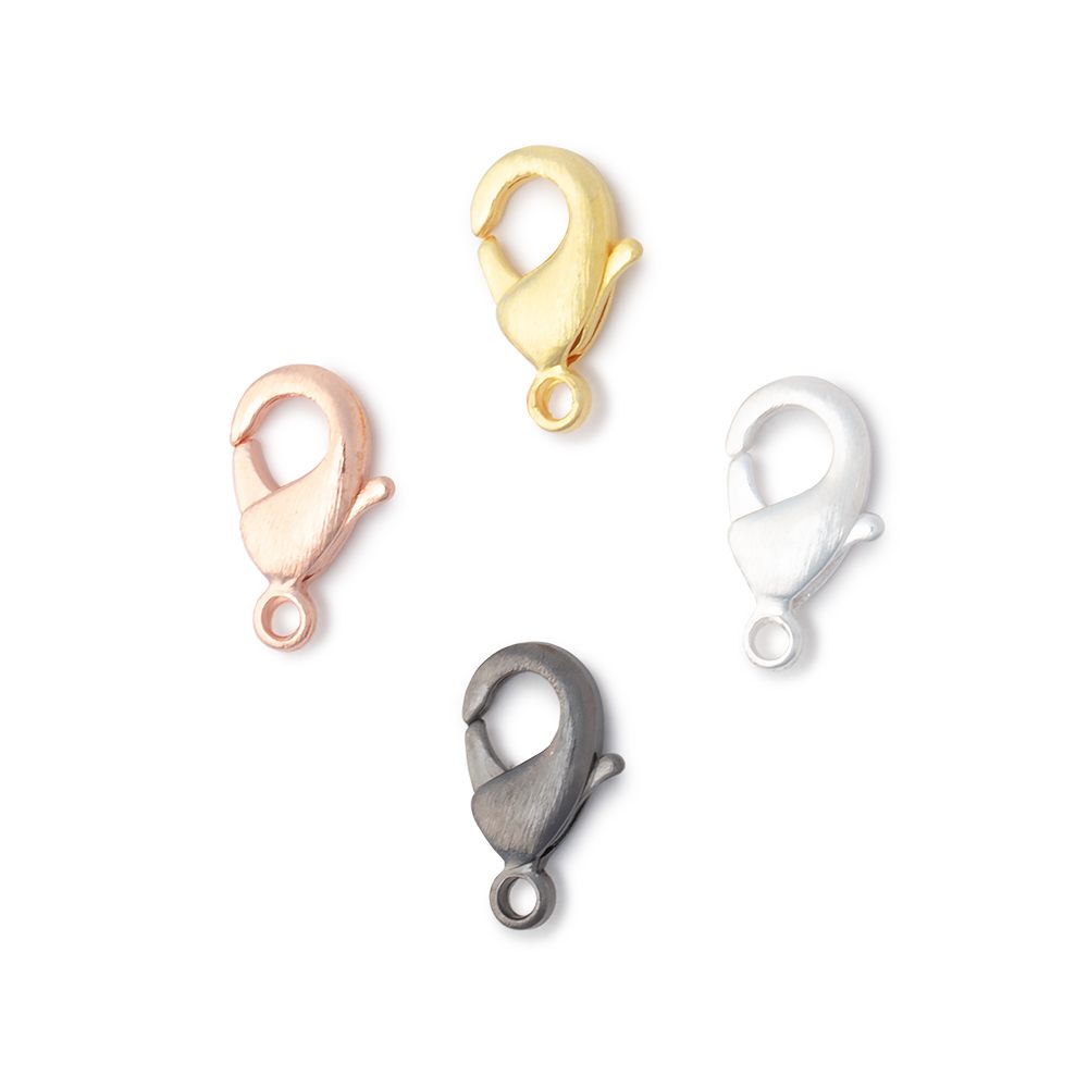 12mm Brushed Lobster Clasps - Set of 10 - AtlantaFindingsCompany