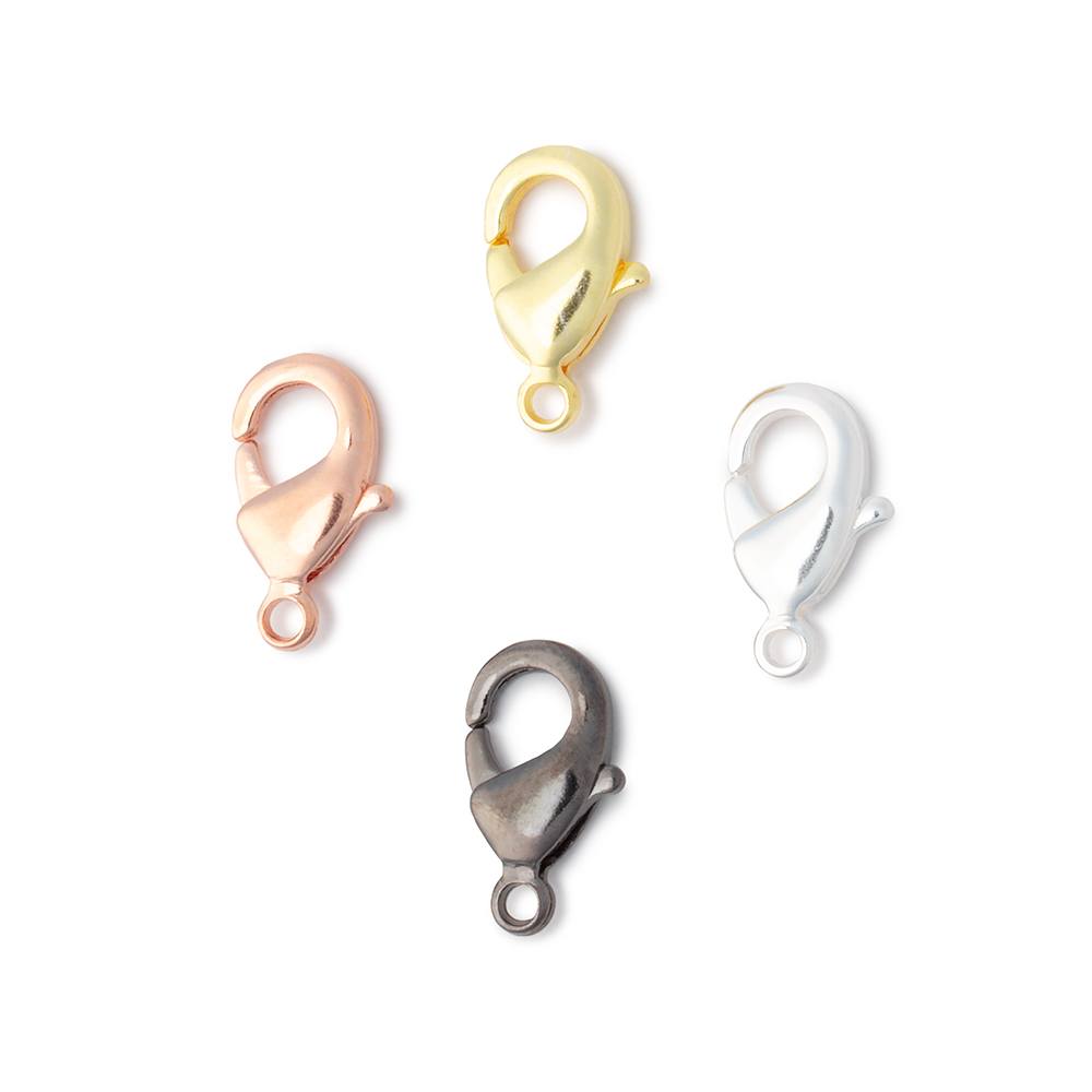 12mm Shiny Lobster Clasps - Pack of 10 - AtlantaFindingsCompany