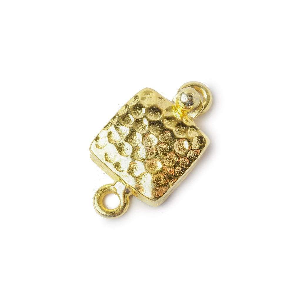 12mm Hammered Vermeil Square Box Clasp - 1pc - AtlantaFindingsCompany