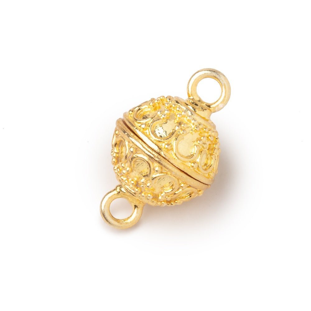 13.5mm Moroccan Design Plated Magnetic Clasp - Ideal for Jewelry Making (1 Piece) - AtlantaFindingsCompany