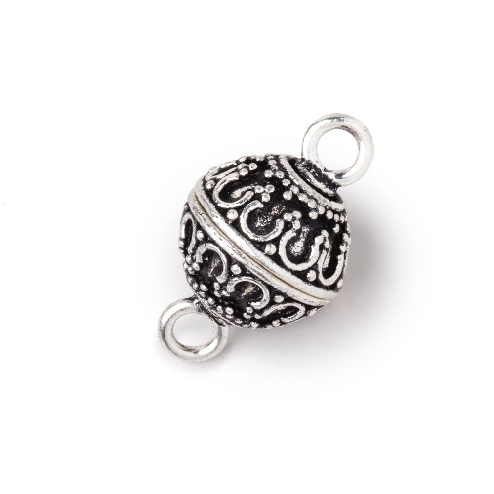 13.5mm Moroccan Design Plated Magnetic Clasp - Ideal for Jewelry Making (1 Piece) - AtlantaFindingsCompany