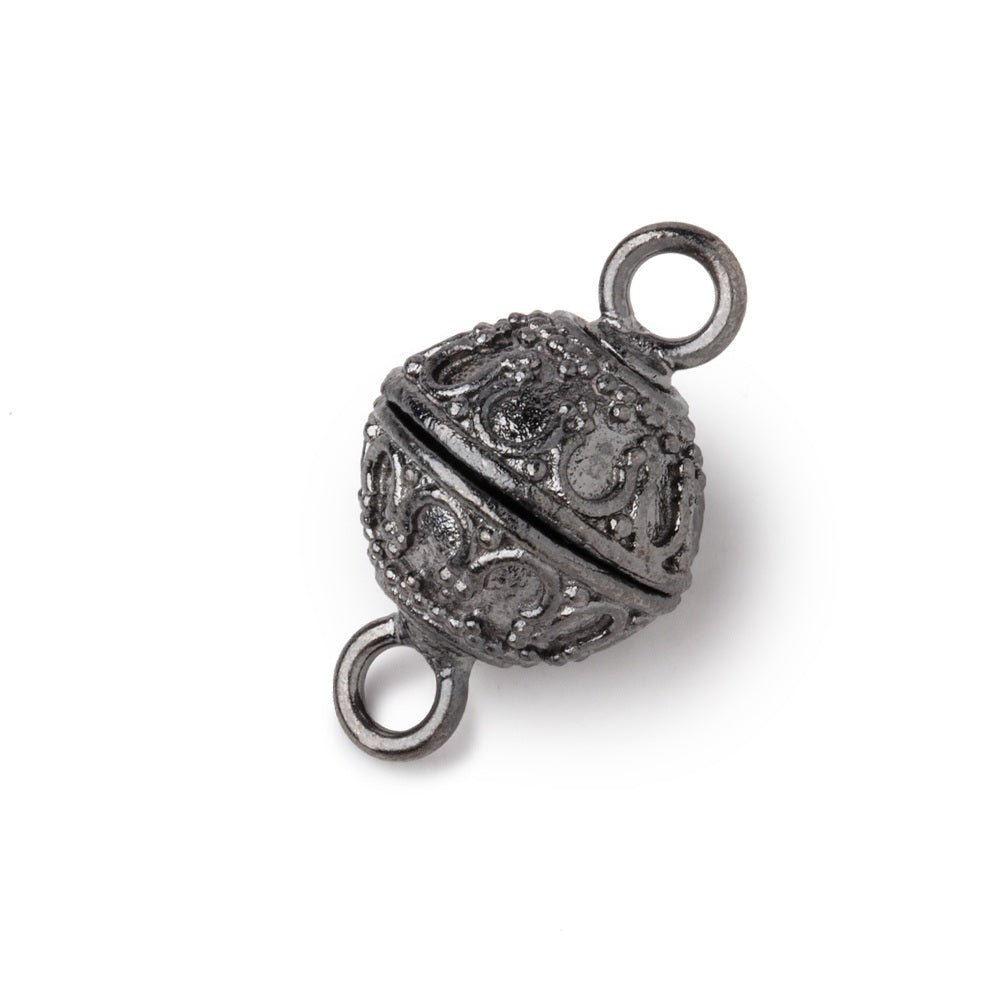 13.5mm Moroccan Design Plated Magnetic Clasp - Ideal for Jewelry Making (1 Piece) - AtlantaFindingsCompany