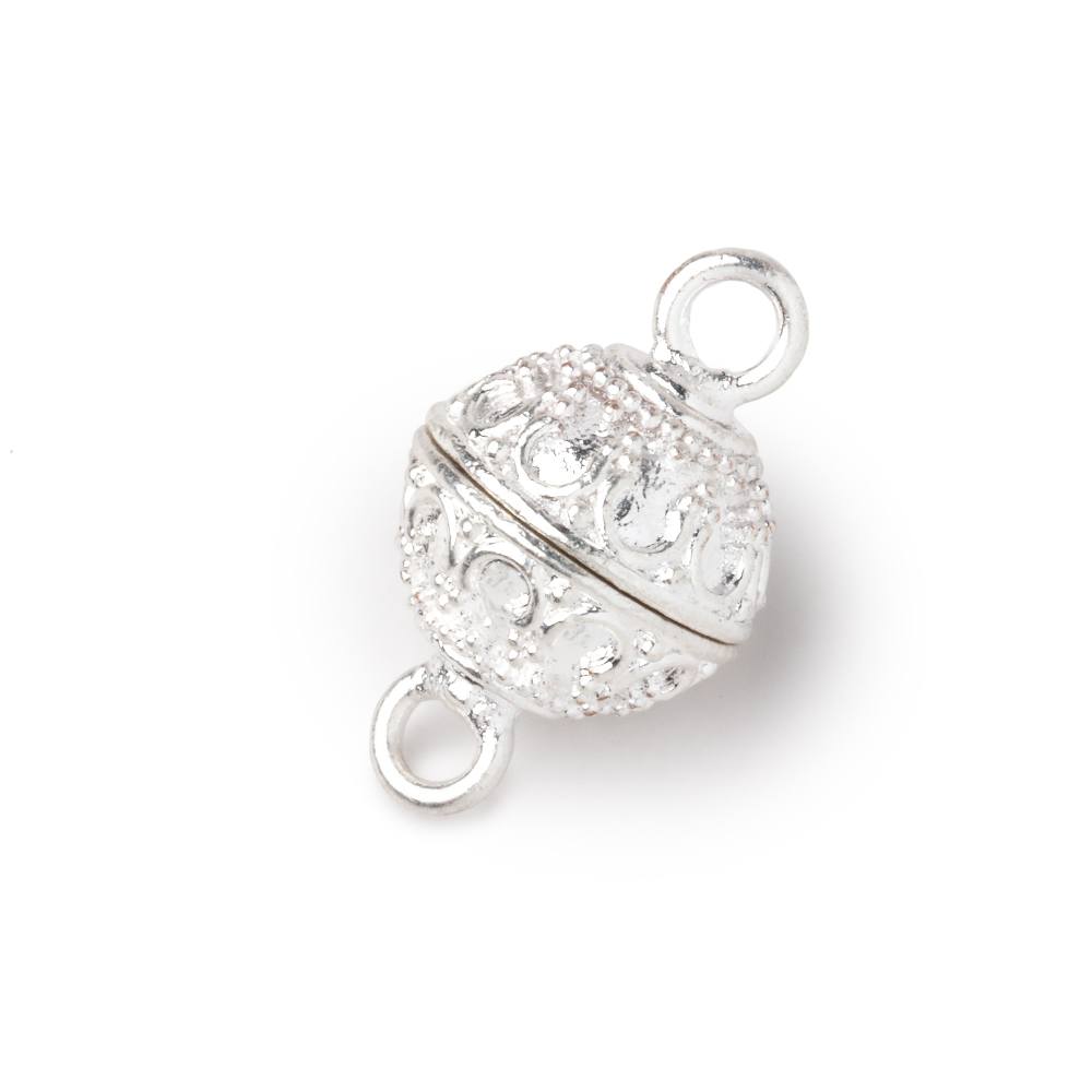 13.5mm Moroccan Design Plated Magnetic Clasp - Ideal for Jewelry Making (1 Piece) - AtlantaFindingsCompany