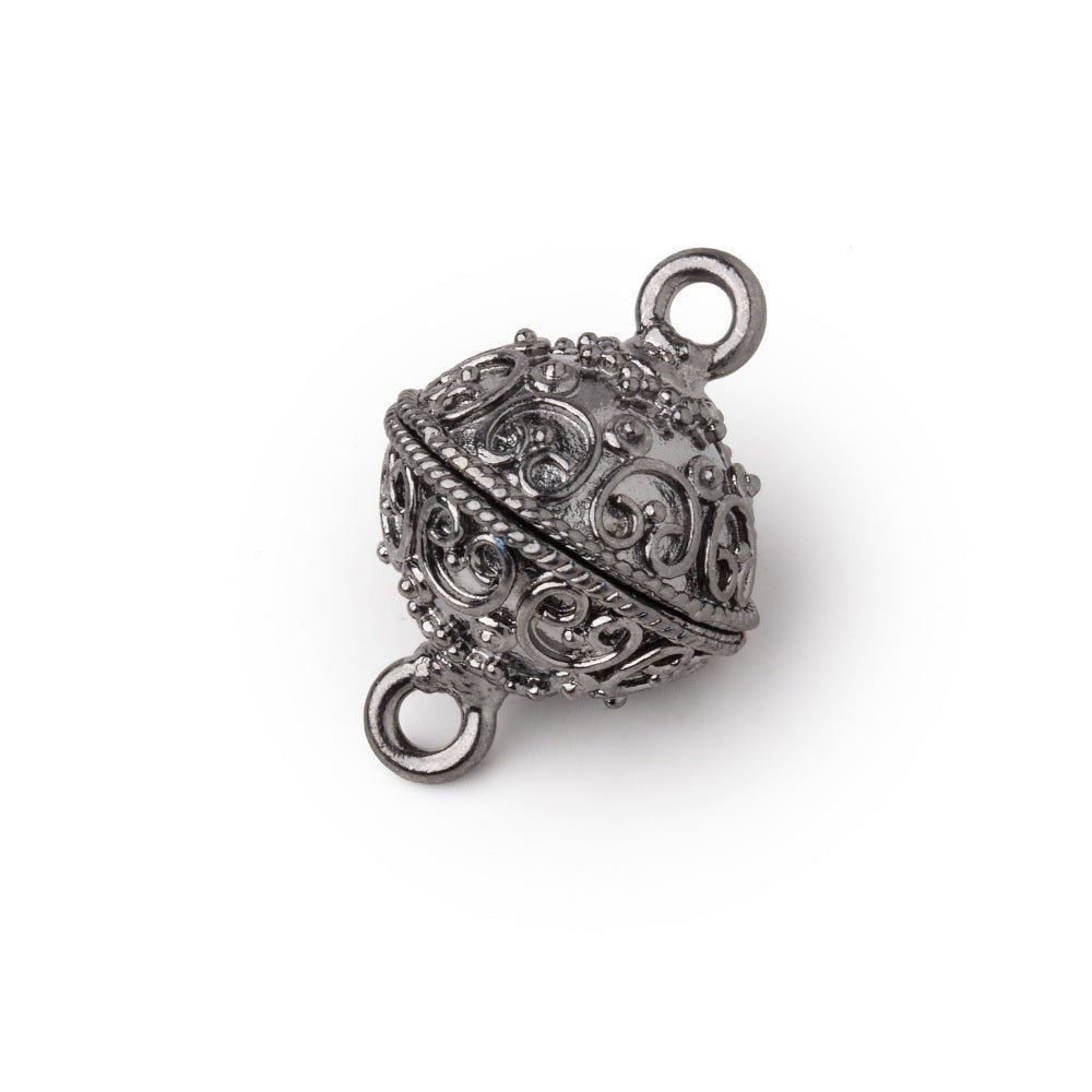 14mm Bali Design Magnetic Clasp - Premium Plated Jewelry Findings - AtlantaFindingsCompany