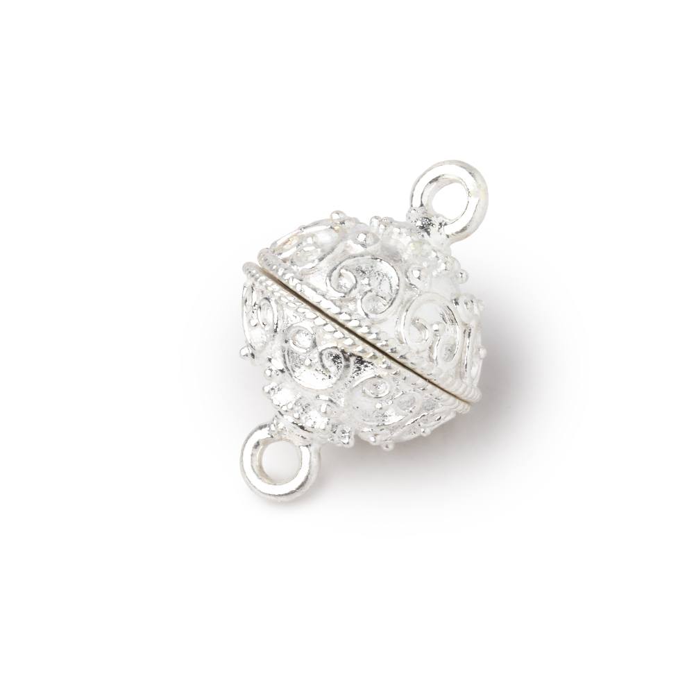 14mm Bali Design Magnetic Clasp - Premium Plated Jewelry Findings - AtlantaFindingsCompany