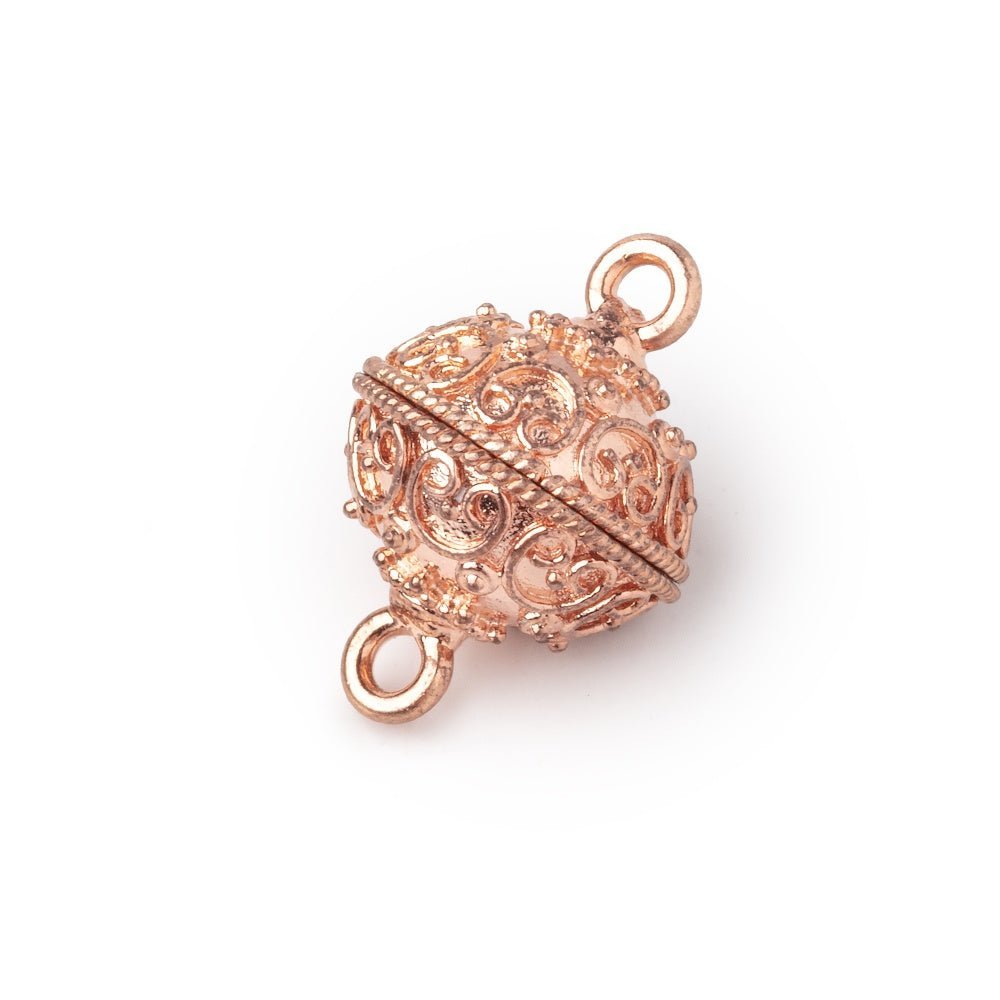 14mm Bali Design Magnetic Clasp - Premium Plated Jewelry Findings - AtlantaFindingsCompany