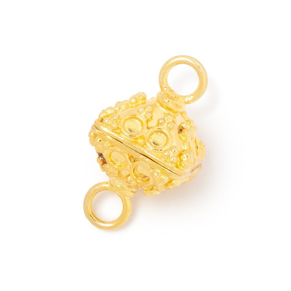 Premium 14mm Circular Design Bipyramid Magnetic Clasp for Jewelry Making - 1 Piece - AtlantaFindingsCompany