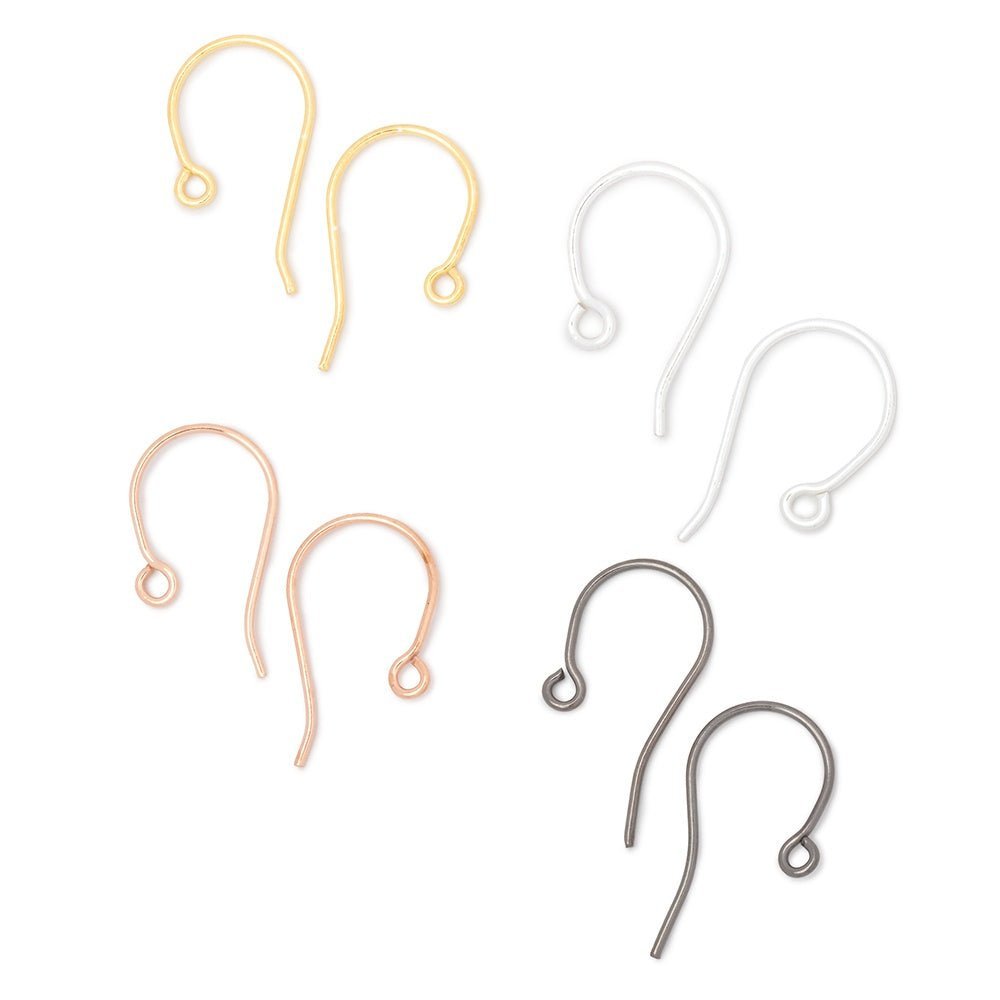14mm French Hook Ear Wire 10 pieces - AtlantaFindingsCompany