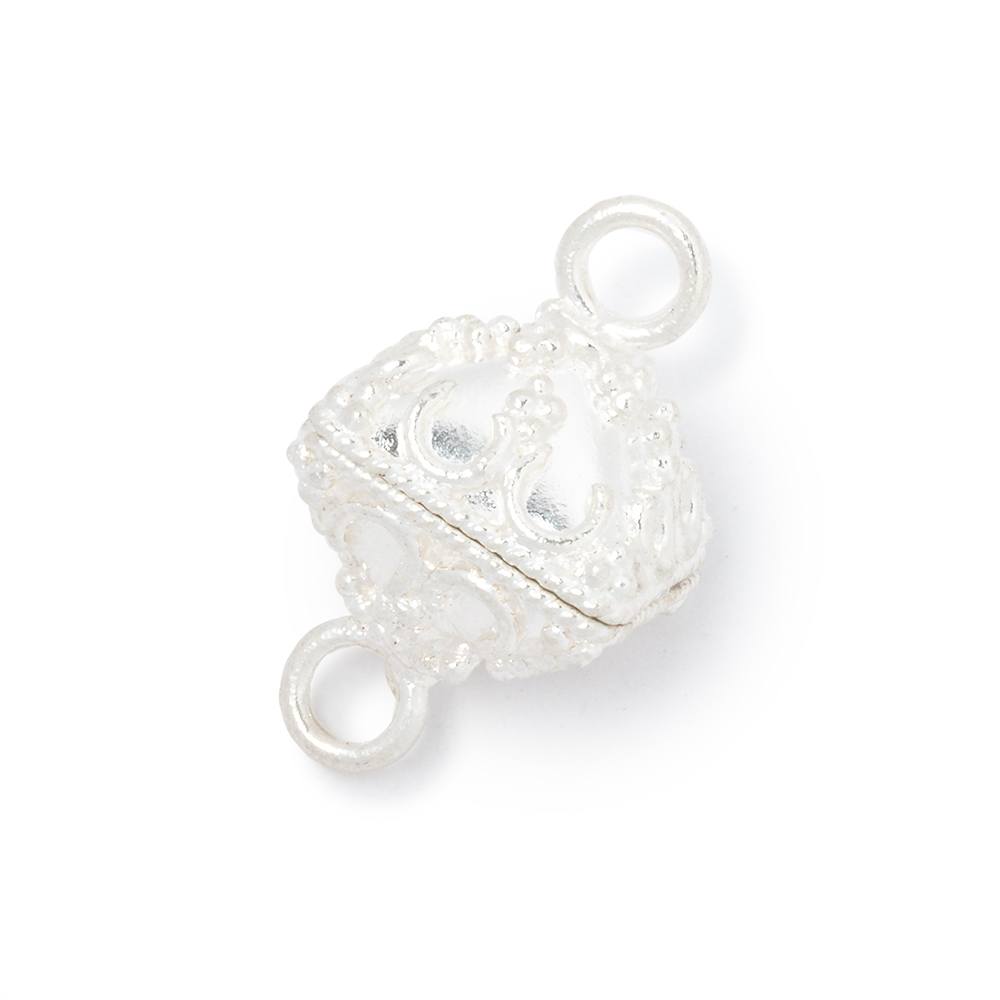 14mm Moroccan Design Plated Bipyramid Magnetic Clasp - Ideal for Jewelry Making (1 Piece) - AtlantaFindingsCompany