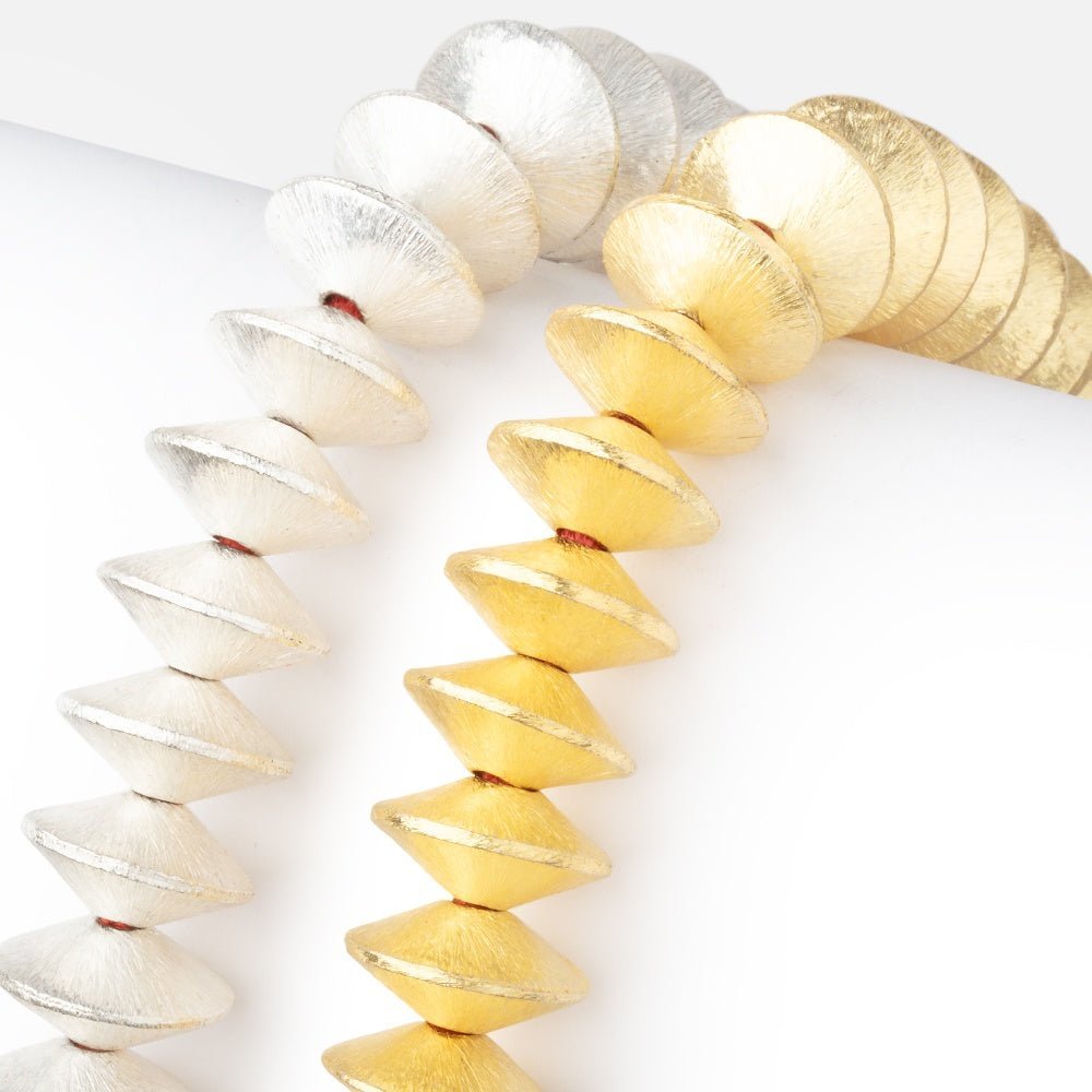 14x7mm Brushed Disc Beads - AtlantaFindingsCompany