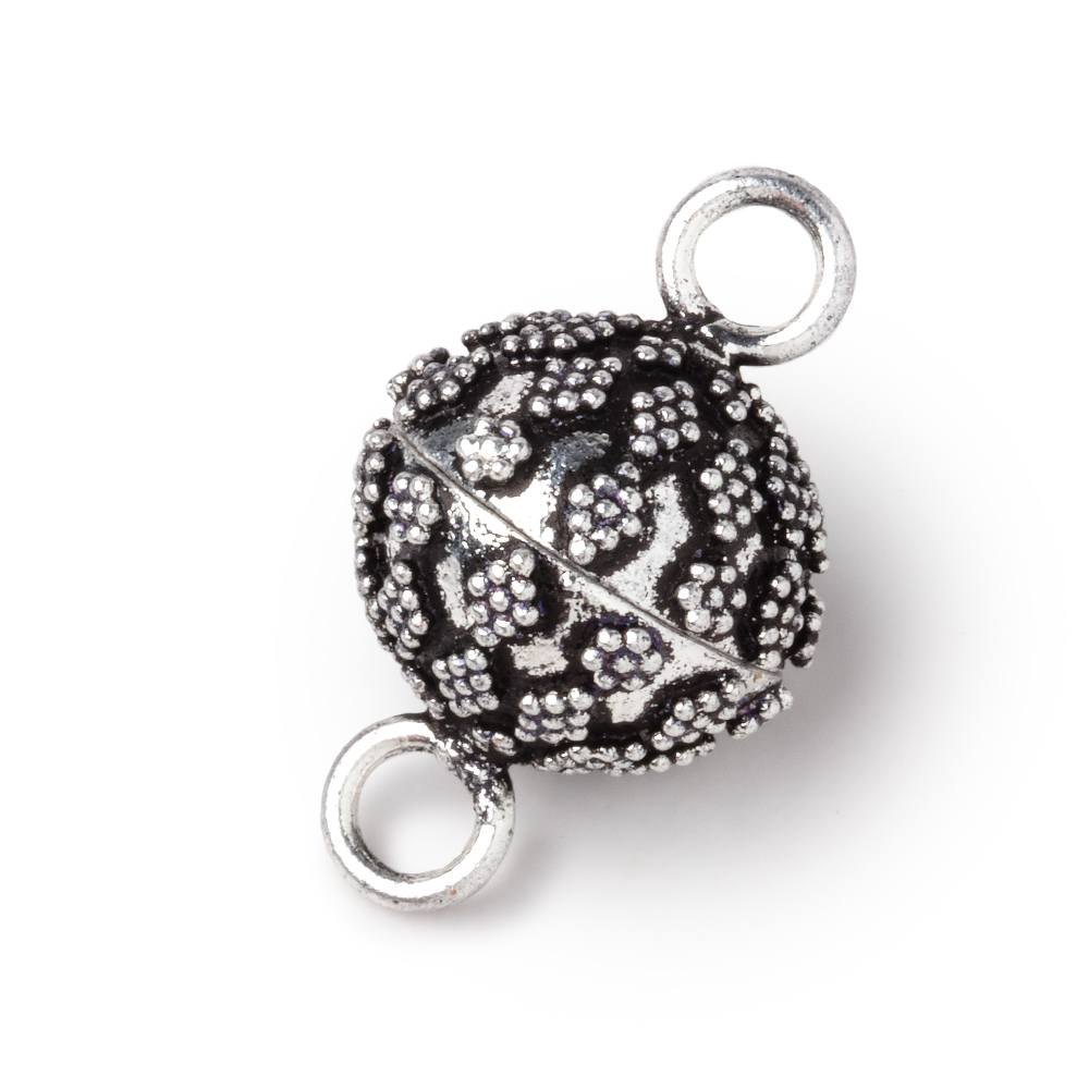 15.5mm Miligrain Kite Design Magnetic Clasp for Jewelry Making - 1 Piece - AtlantaFindingsCompany