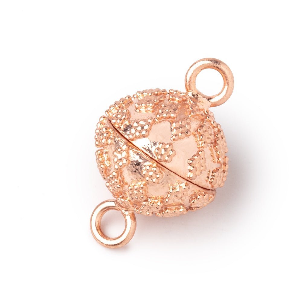 15.5mm Miligrain Kite Design Magnetic Clasp for Jewelry Making - 1 Piece - AtlantaFindingsCompany