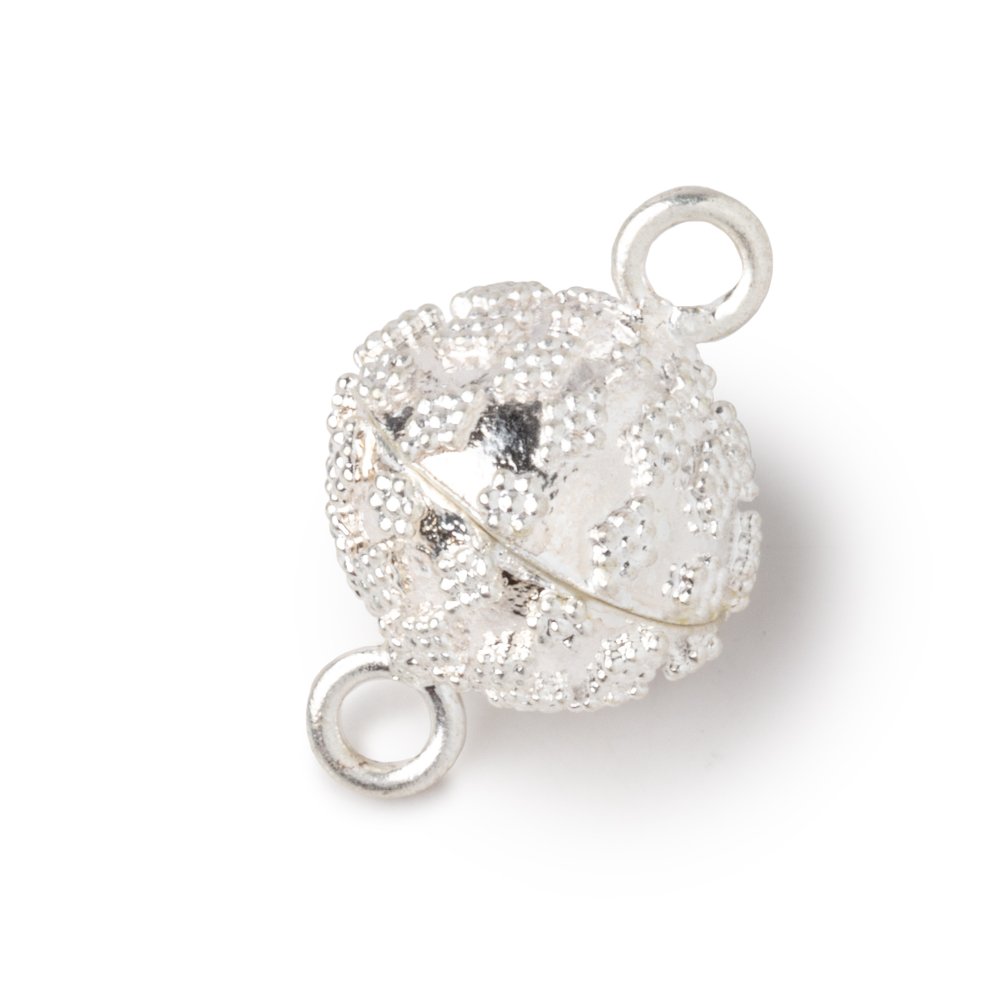 15.5mm Miligrain Kite Design Magnetic Clasp for Jewelry Making - 1 Piece - AtlantaFindingsCompany