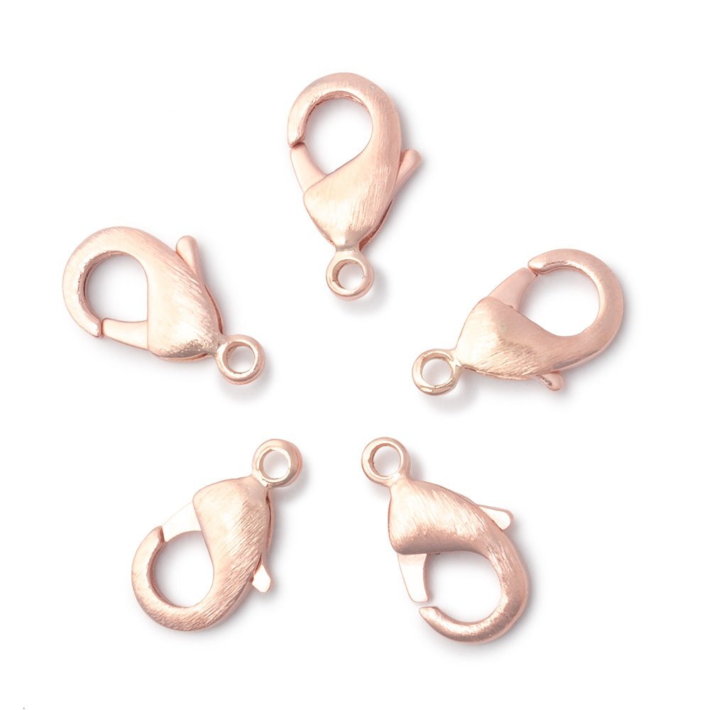 15mm Brushed Lobster Clasps - Set of 5 - AtlantaFindingsCompany