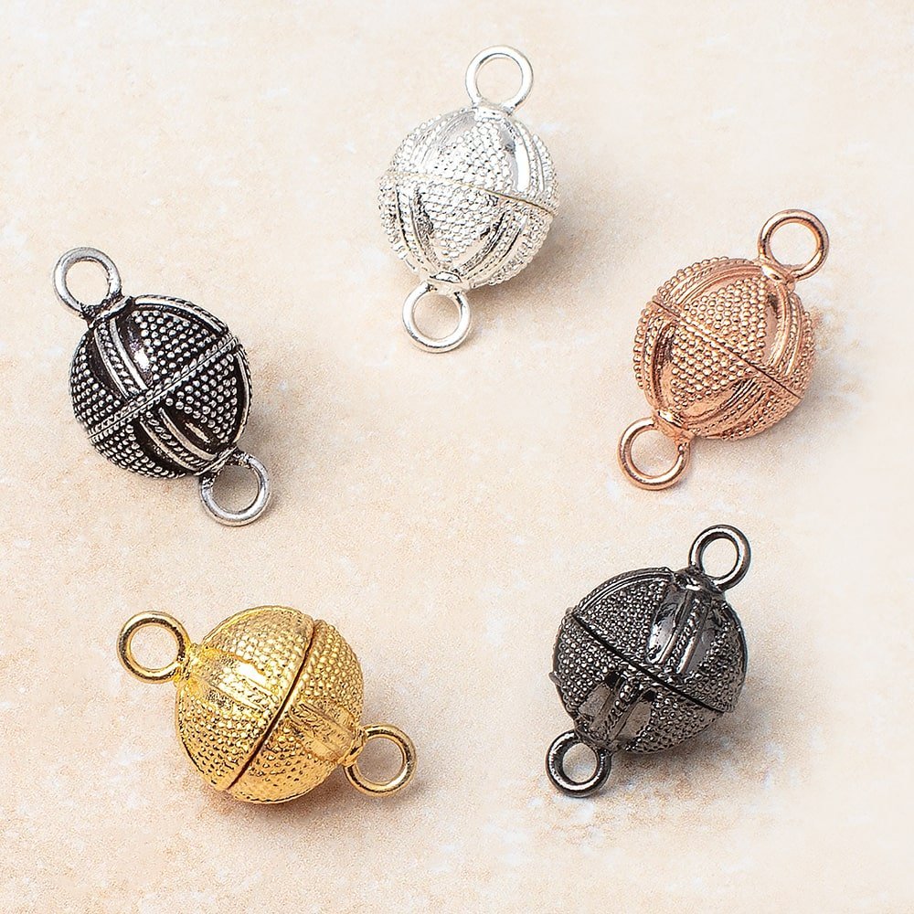 15mm Pave Triangle Magnetic Clasp - Jewelry Findings for Bracelets & Necklaces (1 Piece) - AtlantaFindingsCompany