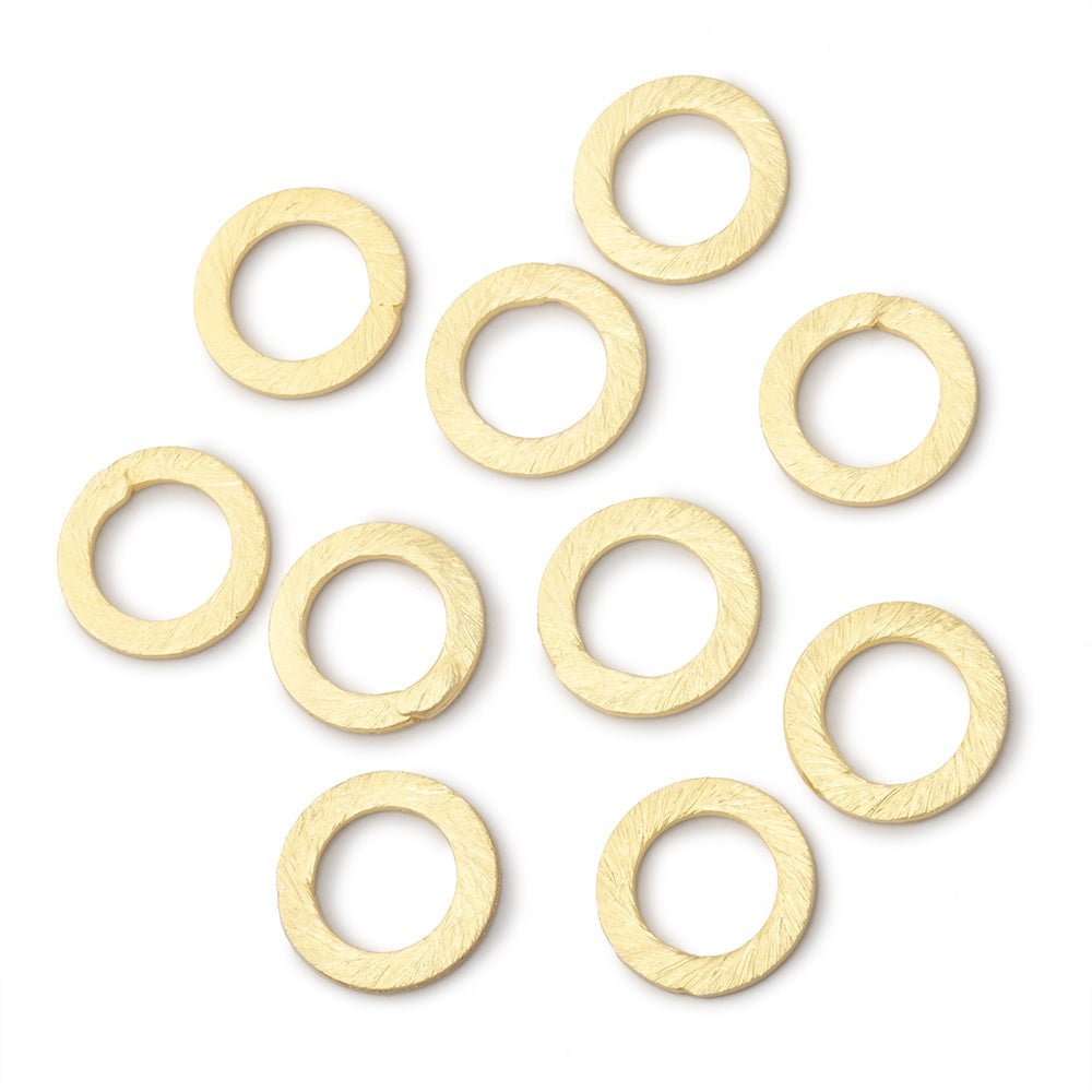 10mm Brushed Jump Ring Set of 10 - Atlanta Findings